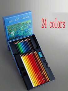 48PC, 48/36/24 Color Professional Colored Lead Set, Oil-Based Colored Pencil Set, Art Professional Paintbrush, Hand Drawn Sketch Painting, Beginner Specific Colored Pencil Painter Sketch Pencil, Gift For The Beginning Of The School Season, - Multicolor - View 7