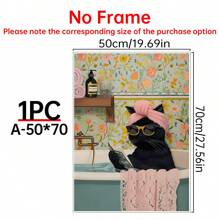 1 pièce Œuvre murale, œuvre murale éclectique, décoration murale, œuvre murale numérique, affiche colorée, affiche tendance, décoration murale pour salon, chambre à coucher