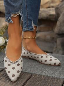 Scarpe piatte slip-on in maglia di taglia grande, mocassini traspiranti bassi per primavera/autunno
