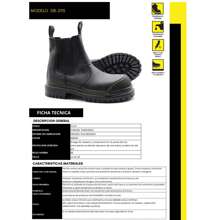Bota Chelsea Tactica Seguridad Industrial Trabajo Casquillo - Burdeos - Ver 5