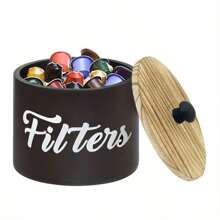 1pc Coffee Bar Accessories Storage Rack, Countertop Style, Tea And Coffee Storage, Wooden Coffee Bar Accessories, Suitable For Countertop And Farmhouse Style Storage Set, Can Perfectly Store Coffee Cups, Coffee Capsules, Sugar And More.