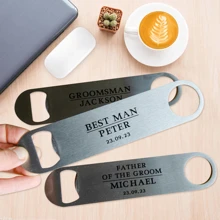 Personalized Beer Bottle Opener Wedding Favors Groomsman Gift Personalised Openers Beer Gift Custom Bottle Opener Bar Tools - True Color - View 2