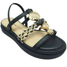 Dakota Women's Sandal With Stone Embellishment - 黑色 - 查看 1