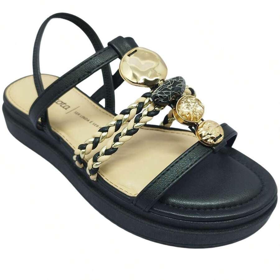 Dakota Women's Sandal With Stone Embellishment - 黑色 - 查看 1