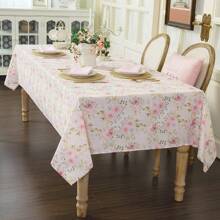 Joyfol Day Flower Tablecloth, Pink Floral Table Cloth For Round Tables,Rose Table Cover For Valentines,Parties,Wedding Use ,Dining Room And Kitchen Decor,Party Decor - Multicolor - View 9