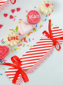 50/100 Pcs Christmas Candy Boxes Empty For Treat Boxes With Ribbon Red Small Candy Boxes For Sweets, Chocolate, Decoration Gift Boxes Party Favor Boxes For Xmas, Wedding Party Wrap Bag