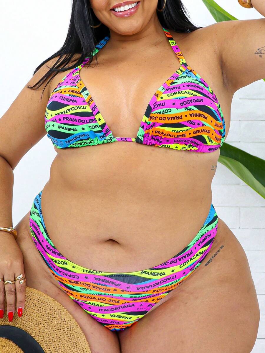 2-PIECE PLUS SIZE WOMEN'S BIKINI SET RIO THONG ASA DELTA - Nhiều màu - Xem 1
