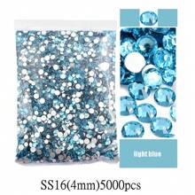 10000/5000 Pcs Bulk Pack 2-4mm Resin Non-Hotfix Rhinestone Loose Flat Bottom Plastic Crystal DIY Sparkly Strass Stones, Diamond Art Supplies