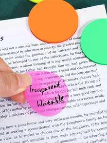 8Packs Clear Writable Index Sticky Notes, Transparent Waterproof Memo Pads, Mixed Colors For Office, School And Organizing - Multicolor - View 1