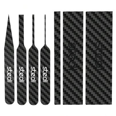 Stedi Carbon Fiber Sanding Sticks, Hobby Model Tools, 7-Piece Set (3"*0.6",3"*0.4",3"*0.2" And 4 Detail Sanding Boards) Professional Sanding Sticks For Sticky Sandpaper