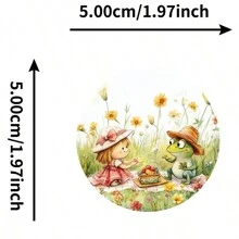 50 miếng dán hình động vật và thiên nhiên kỳ lạ - Miếng dán trang trí dễ thương, miếng dán trang trí thẩm mỹ bằng nhựa vinyl tự dính - Lý tưởng cho sổ lưu niệm, máy tính xách tay, chai lọ, ô tô, nhật ký, v.v. - nhiều màu - Xem 4