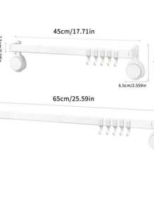 Christmas Multipurpose Wall Mounted Towel Rack Bathroom Suction Cup Holder Hook Bar - 彩色 - 查看 4