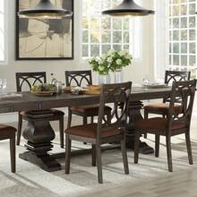 Brown And Espresso Side Chair With Padded Seat (Set Of 2),Mo-Autos