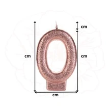 2 Birthday Candles Age Number Rose Gold Glitter Shine - Silver Parties - 20 năm - Xem 6