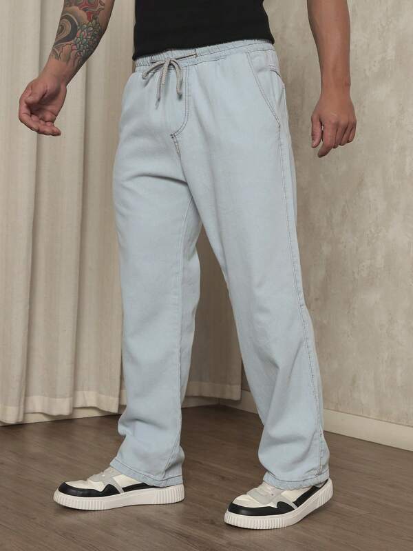 Volgue Calça Jeans Masculino Balão Perna Larga