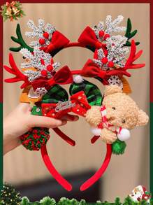 1 pièce Serre-tête renne de Noël et Nouvel An, convient comme cadeau de Noël et du Nouvel An pour les filles