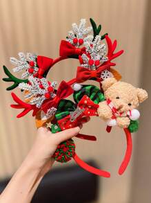 1 pièce Serre-tête renne de Noël et Nouvel An, convient comme cadeau de Noël et du Nouvel An pour les filles