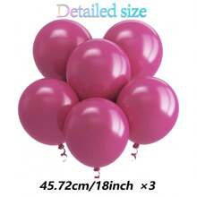 Bóng bay cao su nhiều màu 18 inch/45,72cm - 3 quả bóng bay heli dày cỡ lớn thích hợp cho trang trí sinh nhật, tiệc cô dâu, đám cưới, lễ tốt nghiệp, tiệc theo chủ đề - Nhiều màu - Xem 15