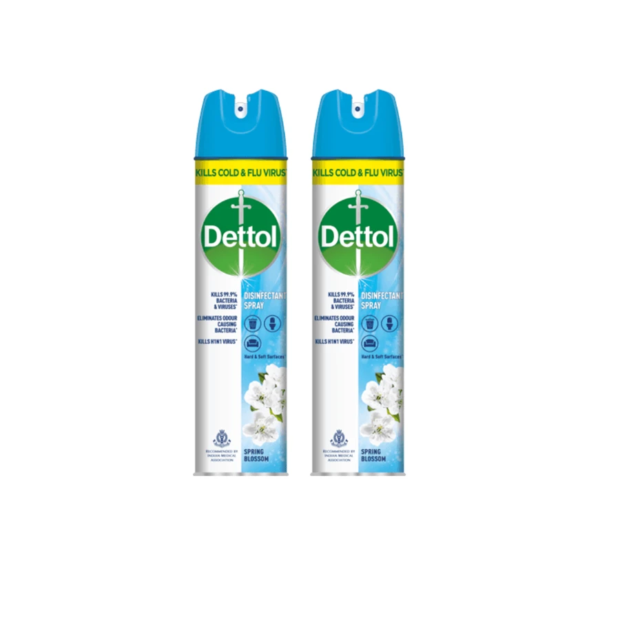 Dettol Spray Bottle, Spring Blossom 225ml - Pack Of 2 - Multicolor - View 1