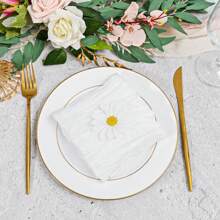 100 Packs Gauze Cheesecloth Napkins 20 X 20 Inch Rustic Boho Soft Cotton Table Napkins Wrinkled Linen Cheese Cloth Napkins For Wedding Party Family Dinner Table Decoration - 白色 - 查看 5