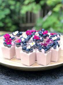 6/8/10/12/15/20/25/30/35 piezas, Vasito de postre con tapa, Mini tarro de budín, Vaso de postre de verano, Para degustar aperitivos, frutas, helados, tartas de mousse, Incluye cucharilla transparente gratis