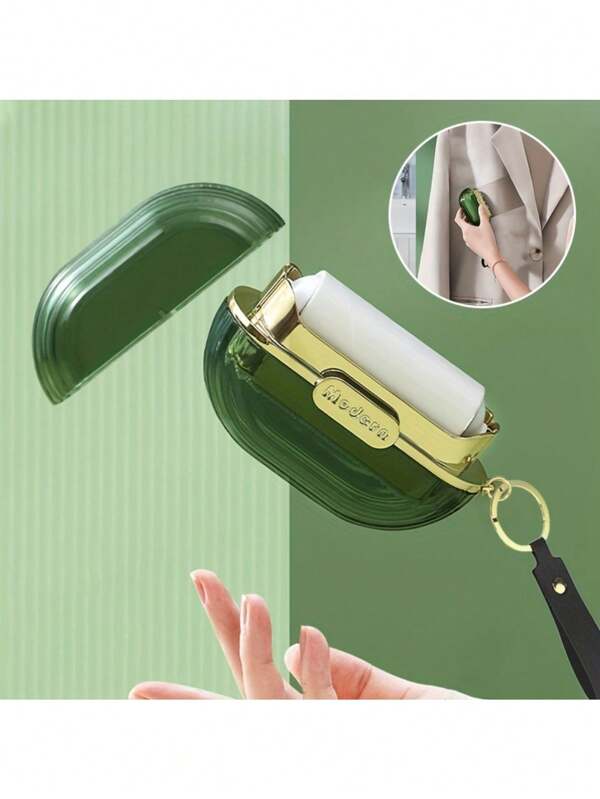 1 pièce Épilateur double face portable, agent de nettoyage en coton floqué pour enlever les poils d'animaux de compagnie et de chat des vêtements, brosse à charpie portable pour les poils de chien et de chat (couleurs mixtes)
