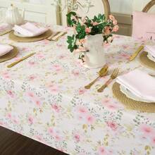 Joyfol Day Flower Tablecloth, Pink Floral Table Cloth For Round Tables,Rose Table Cover For Valentines,Parties,Wedding Use ,Dining Room And Kitchen Decor,Party Decor - Multicolor - View 3