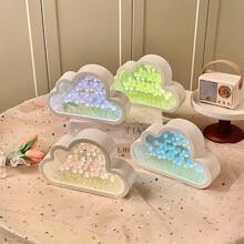 DIY Tulip Cloud Night Light Mirror Small Night Lantern Simulation Flowers Handmade Led Home Desktop Decoration Flowers Mirror 3D Table Lamp 21 Pieces Of Flowers