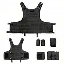 Outdoor Training Protective Vest, CS Vest For Outdoor Trekking - Sand - View 4