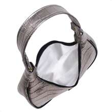 Women's Half Moon Tote Shoulder Bag Small Sophisticated - màu xám khói - Xem 4