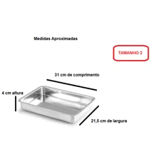 Kit De 3 Assadeira Retangular Premium Antimancha Alumínio Qualidade IF 359 Tamanho 1, 2 e 3