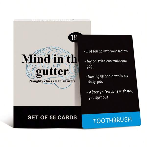 SMILE TALK 1 pieza Juego de cartas de fiesta divertido y retorcido, juguetes sexuales, juegos sexuales, juegos de mesa, gameplay divertido, pistas traviesas, respuestas limpias, regalos de Halloween/Navidad, adecuado para noches de juegos | Tamaño: 3.54in X 2.56in | | 55 cartas|