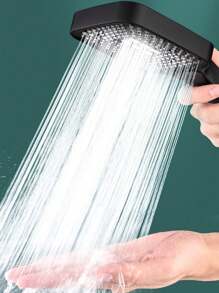 Tatukiko High Pressure Square Shower Head With Large Water Outlets, High Flow Rate Single-Hand Shower Head, 1.5m Shower Hose, No-Drill Shower Holder, Bathroom Home Bathroom Decor Fall Decor Bathroom Accessories