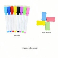 1 Set de imanes para refrigerador que incluye tablero de notas, planificador mensual, planificador semanal, planificador diario, bolígrafo magnético de color, borrador de pizarra blanca, calendario (diario, semanal, mensual)