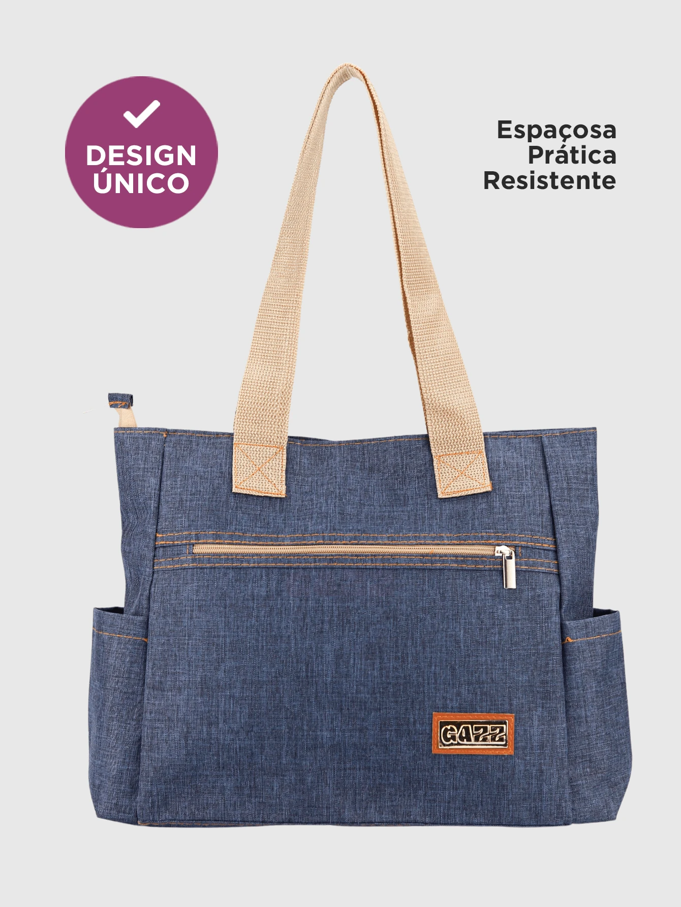 Women's Large And Spacious Shoulder Bag Briefcase School Work Durable Fast Shipping - 藍色 - 查看 1