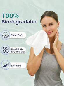 1 Packung Einweg Nass-Trocken Doppelnutzen Gesichtstücher, tragbare Gesichtstücher, geeignet zum Gesichtwaschen und Make-up Entfernen, praktische weiche Tücher und Gesichtstücher