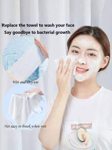 1 Packung Einweg Nass-Trocken Doppelnutzen Gesichtstücher, tragbare Gesichtstücher, geeignet zum Gesichtwaschen und Make-up Entfernen, praktische weiche Tücher und Gesichtstücher
