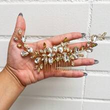 Bridal Hair Wreath Arrangement Accessory Gold A107 - Vàng - Xem 7