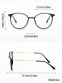 1 副时尚椭圆形简约透明镜片眼镜，适合日常使用、电脑工作、装饰和游戏 - 彩色 - 查看 10