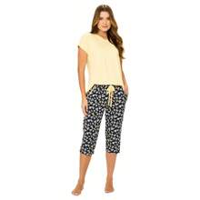 Women's Adult Fisherman Pajamas Short Sleeve Printed - Màu vàng - Xem 1