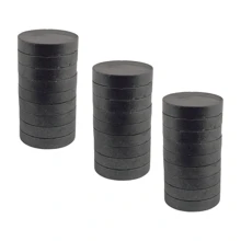 100 piezas Imán de Ferrita Circular, Imanes de cerámica de alta potencia para refrigeradores o pizarras. Disponibles en cinco tamaños (12mm, 15mm, 18mm, 20mm y 25mm). - Negro - Ver 1