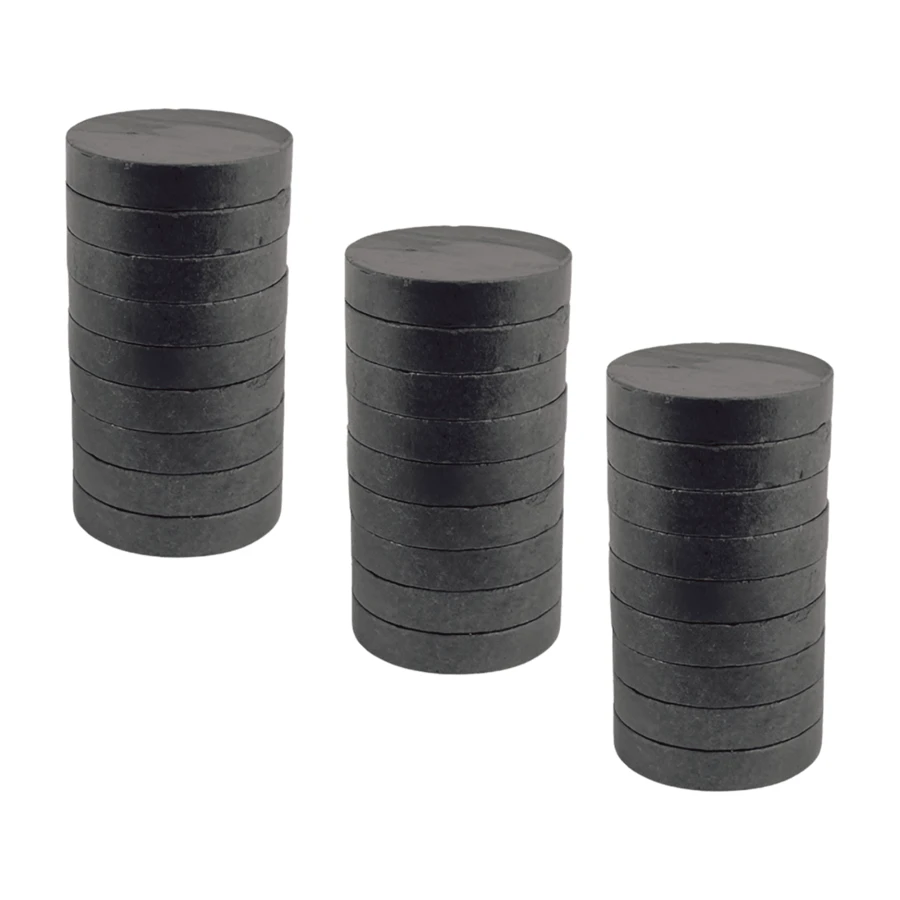 100 piezas Imán de Ferrita Circular, Imanes de cerámica de alta potencia para refrigeradores o pizarras. Disponibles en cinco tamaños (12mm, 15mm, 18mm, 20mm y 25mm). - Negro - Ver 1