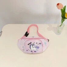 卡通独角兽斜挎胸包尼龙可爱腰包 - A - 查看 9