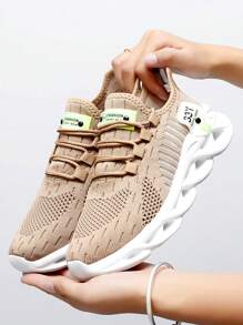 2024 Latest Mesh Breathable Hollow Braided Sole Running Shoes For Teenagers, Summer Lightweight Casual Sports Sneakers For Children