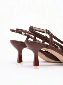 Plus Size Wide Fit Fashion Casual Versatile Round Toe Mid Heel Pumps
