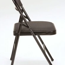Deluxe Fabric Padded Folding Chair, Black, 4 Count - 4 - 查看 2