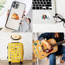 50 miếng dán hình động vật và thiên nhiên kỳ lạ - Miếng dán trang trí dễ thương, miếng dán trang trí thẩm mỹ bằng nhựa vinyl tự dính - Lý tưởng cho sổ lưu niệm, máy tính xách tay, chai lọ, ô tô, nhật ký, v.v. - nhiều màu - Xem 10