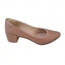 Women's Pumps Low Thick Heel Comfortable Formal Shoes - 米色 - 查看 4