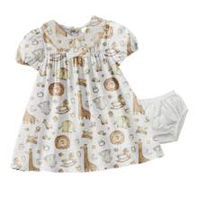 Baby Girl Clothes Kids Dress Romper ANIMALS - 米色 - 查看 2