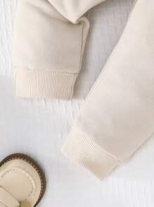 2 Pieces Baby Girls Flower Print Sweatshirt Top And Skirt Outfit, Children/Toddler Warm Sports Outdoor Set